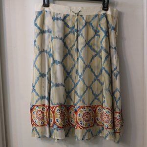 Banana Republic silk pleated skirt boho size 6